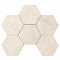 Керамогранит STURM Marche Light Beige, мозаика, 25x28,5 см, поверхность матовая, ST-MA02-MR-HEX-250x285x10