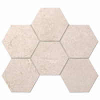 Керамогранит STURM Marche Dark Beige, мозаика, 25x28,5 см, поверхность матовая, ST-MA03-MR-HEX-250x285x10