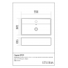 Раковина подвесная STURM Step ST-STEP553213-TBNCR