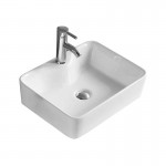 Раковина накладная TETRA, 49x38, прямоугольная, белая, ST-TE224901-NBNCR
