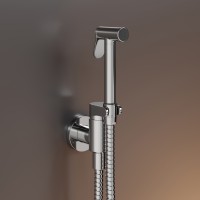 Гигиенический душ со смесителем ECO, с шланговым подсоединением и держателем для душа, шланг 1,25 м, хром, LUX-ECO-CR