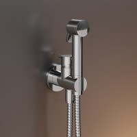 Гигиенический душ со смесителем PUNTO, с шланговым подсоединением и держателем для душа, шланг 1,25 м, хром, LUX-PUNTO-CR