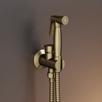 Гигиенический душ со смесителем STYLE, с шланговым подсоединением и держателем для душа, шланг 1,25 м, бронза, LUX-STYLE-BR
