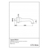 Настенный излив для ванны STURM Emilia LUX-EMI-40024-BR