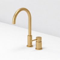 DAIQUIRI NEW Смеситель на 2 отв. (на гориз. поверхность) для раковины, матовое золото, ST-DAINEW-91061-GLM