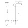 Plat NEW Душевая колонна (термостат, верхний душ 210*210 мм, ручной душ с 3 типами струи), хром LUX-PLATNEW183-CR