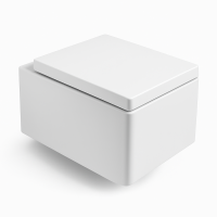 Унитаз подвесной QUAD, 52x39x35, с сиденьем с микролифтом, белый/хром, SW-QU37057-CR