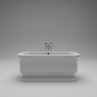 Ванна отдельностоящая ROYAL, 180х85, слив-перелив Click-Clack тип O, белая/белая, BT-ROYA18085FO-BNBN