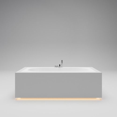 CRONO CORE Встраиваемая ванна 1700x700x600 с овальной чашей, регулируемые ножки, белый матовый BT-CRNCR-17070-NOF-WM