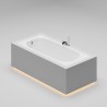 CRONO EDGE Встраиваемая ванна 1700х750х600 с овальной чашей, регулируемые ножки, белый матовый BT-CRNEG-17075-NOF-WM