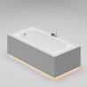 CRONO EDGE Встраиваемая ванна 1800х800х600 с овальной чашей, регулируемые ножки, белый глянцевый BT-CRNEG-18080-NOF-WG