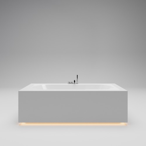 CRONO SYMMETRY EDGE Встраиваемая ванна 1700х750х600 с овальной чашей, регулируемые ножки, донный клапан "Up&Down" белый, сифон, интегрированный слив-перелив по центру, белый глянцевый BT-CRNSYMEG-17075-OF-WG
