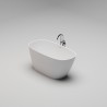 DEEP CORE Отдельностоящая ванна 1500x750х605, донный клапан "Up&Down" белый, сифон, интегрированный слив-перелив, белый матовый BT-DEPCR-15075-OF-WM