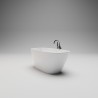 DEEP EDGE Отдельностоящая ванна 1500x750х605, донный клапан "Up&Down" белый, сифон, интегрированный слив-перелив, белый глянцевый BT-DEPEG-15075-OF-WG