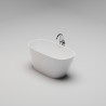 DEEP EDGE Отдельностоящая ванна 1500x750х605, донный клапан "Up&Down" белый, сифон, интегрированный слив-перелив, белый глянцевый BT-DEPEG-15075-OF-WG