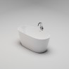 DEEP EDGE Отдельностоящая ванна 1650x750x600, донный клапан "Up&Down" белый, сифон, интегрированный слив-перелив, белый глянцевый BT-DEPEG-16575-OF-WG