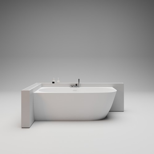 DEEP CORNER LEFT CORE Пристенная ванна 170х85 в левый угол, интегрированный слив-перелив, белый матовый BT-DPCLCR-17085-OF-WM