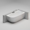 DEEP CORNER RIGHT EDGE Пристенная ванна 170х85 в правый угол, интегрированный слив-перелив, белый глянцевый BT-DPCREG-17085-OF-WG