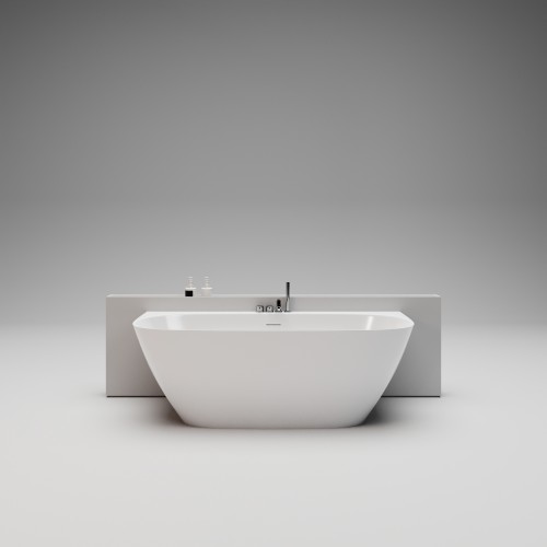 DEEP WALL EDGE Пристенная ванна 170х80, интегрированный слив-перелив, белый глянцевый BT-DPWEG-17080-OF-WG