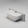 DEEP WALL EDGE Пристенная ванна 170х80, интегрированный слив-перелив, белый глянцевый BT-DPWEG-17080-OF-WG