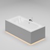 DROP SYMMETRY EDGE Встраиваемая ванна 1700х750х600 с прямоугольной чашей, регулируемые ножки, белый глянцевый BT-DRPSYMEG-17075-NOF-WG
