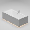 DROP SYMMETRY EDGE Встраиваемая ванна 1800х800х600 с прямоугольной чашей, регулируемые ножки, белый матовый BT-DRPSYMEG-18080-NOF-WM