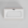 DROP SYMMETRY EDGE Встраиваемая ванна 1800х800х600 с прямоугольной чашей, регулируемые ножки, белый матовый BT-DRPSYMEG-18080-NOF-WM