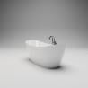 IMMERSION EDGE Отдельностоящая ванна 1860х805х720, донный клапан "Up&Down" белый, сифон, интегрированный слив-перелив, белый глянцевый BT-IMNEG-18680-OF-WG