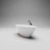 NIVIS EDGE Отдельностоящая ванна 1780х855х600, донный клапан "Up&Down" белый, сифон, интегрированный слив-перелив, белый глянцевый BT-NVSEG-17885-OF-WG