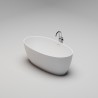 PEAR CORE Отдельностоящая ванна 1780х920х580, донный клапан "Up&Down" белый, сифон, интегрированный слив-перелив, белый матовый BT-PERCR-17892-OF-WM