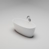 PEAR EDGE Отдельностоящая ванна 1700х800х580, донный клапан "Up&Down" белый, сифон, интегрированный слив-перелив, белый глянцевый BT-PEREG-17080-OF-WG