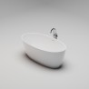 PEAR EDGE Отдельностоящая ванна 1780х920х580, донный клапан "Up&Down" белый, сифон, интегрированный слив-перелив, белый глянцевый BT-PEREG-17892-OF-WG