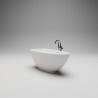 SPOON CORE Отдельностоящая ванна 1600х770х570, донный клапан "Up&Down" белый, сифон, интегрированный слив-перелив, белый матовый BT-SPNCR-16077-OF-WM