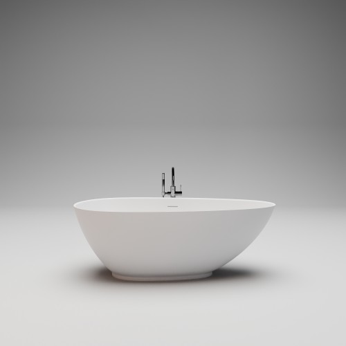 SPOON CORE Отдельностоящая ванна 1720х820х600, донный клапан "Up&Down" белый, сифон, интегрированный слив-перелив, белый матовый BT-SPNCR-17282-OF-WM