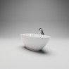 SPOON EDGE Отдельностоящая ванна 1720х820х600, донный клапан "Up&Down" белый, сифон, интегрированный слив-перелив, белый глянцевый BT-SPNEG-17282-OF-WG